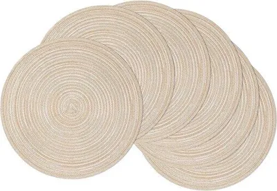 Immagine prodotto di Set di coperte - riutilizzabili, resistenti al calore - 6 pezzi - colore naturale - poliestere e cotone - 15-38 cm