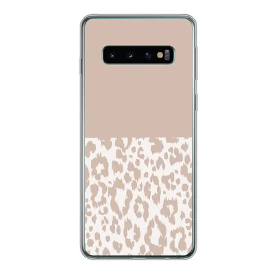 Produktbild von MuchoWow® Handyhülle Schutzhülle Hülle für Samsung Galaxy S10 Panther Druck - Rosa - Tiere Silikon Softcase Handy Hülle - Handytasche