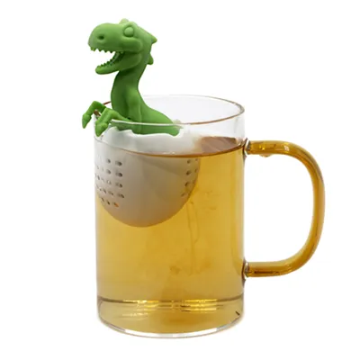 Produktbild von Teefilter in Dinosaurierform, Teefilter aus Silikon