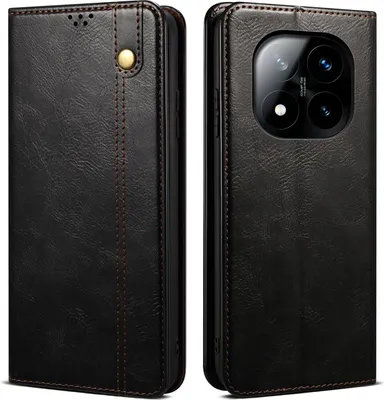 Immagine prodotto di Custodia per Xiaomi Redmi Note 14 Pro+ 5G pelle flip case portafoglio con funzione stand nero