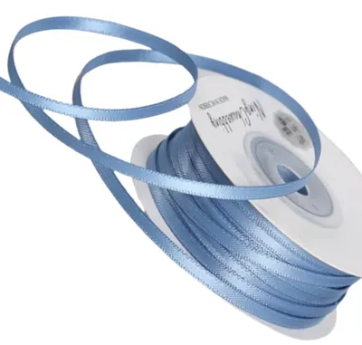 Satin-Geschenkband, 3 mm x 45 m, Französisch Blau