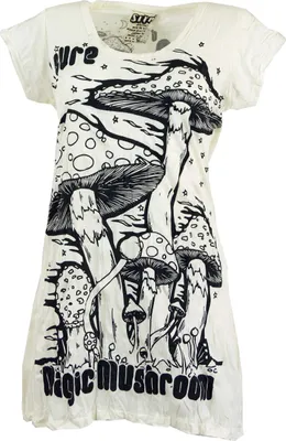 Produktbild von Sure Long Shirt, Minikleid Magic Mushroom - Weiß, Damen, Baumwolle, Größe: S