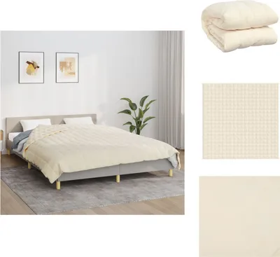 Immagine prodotto di vidaXL Coperta pesata crema chiaro 200x200 cm 13 kg tessuto - Coperte