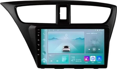 Image de Autoradio avec Bluetooth et CarPlay pour Honda Civic 9 (2012-2017) – Compatible avec Apple et Android – Stéréo – Système de navigation – Série S – 1 Go de RAM / 32 Go de mémoire – 1280 x 720 QLED