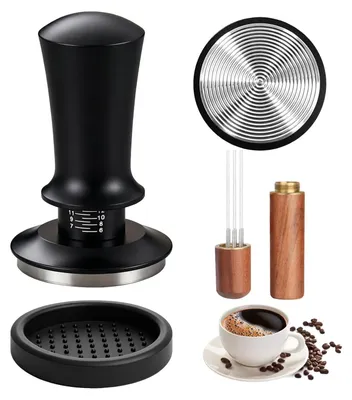 58 mm Tamper-Set mit Feder, WDT-Nadel & Silikonmatte