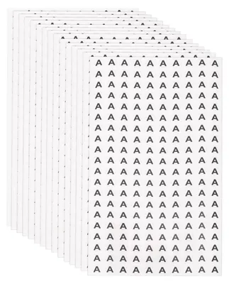 Buchstabenaufkleber A, 13 mm, 15 Bögen à 200 Stück, selbstklebend, rund, weiß