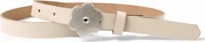 Produktbild von FRONHOFER süßer Kindergürtel mit silberner Straß Blumenschnalle, plastikfrei, 2cm