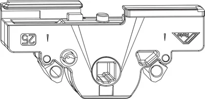 Produktbild von ROTO NX Getriebekasten zu Getriebestulp Dornmaß 40 mm silber
