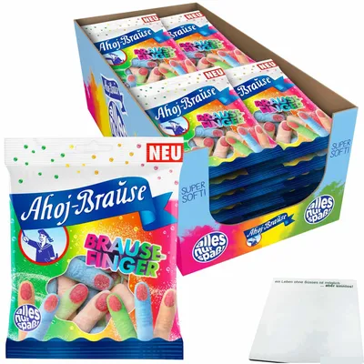 Produktbild von Ahoj-Brause Brause Finger (16x150g Packung) VPE + usy Block