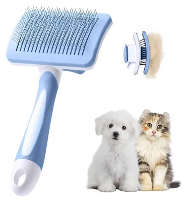 Produktbild von Selbstreinigende Bürste für Katzen und Hunde – 2-in-1 – für kurzes und langes Fell – waschbar