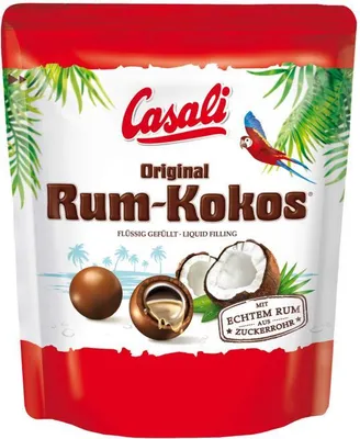 Produktbild von Casali Rum-Kokos Dragees Rumkugeln 175g – Schokoladen Dragees mit Rum-Kokos Füllung