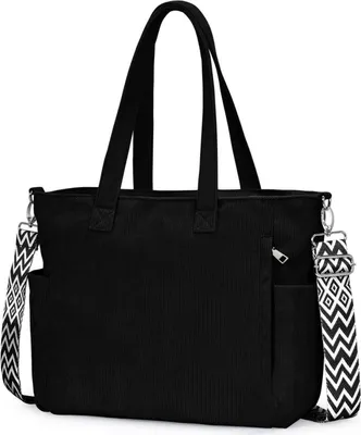 Zdjęcie produktu dla Oscaurt Torebka damska Sztruksowa torba na ramię Duża Shopper Tote Bag