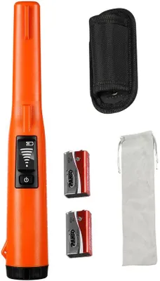 Immagine prodotto di Metal detector, display da 4,5 pollici, 3 modalità, grado di protezione IP68 (impermeabile), completo di fondina e batteria da 9V, ideale per la ricerca di tesori