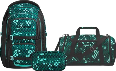 Produktbild von Coocazoo, Schulrucksack-Set PORTER, Pixel Blox 3-teilig