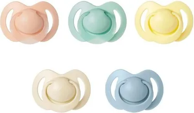 Immagine prodotto di Ciucci ortodontici NUBY, silicone, 6-18 mesi, confezione da 5, multicolore
