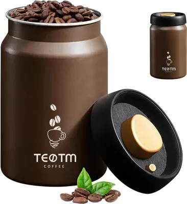 Kaffeebohnenbehälter, 1,2 l, vakuumversiegelt, Edelstahl, luftdicht