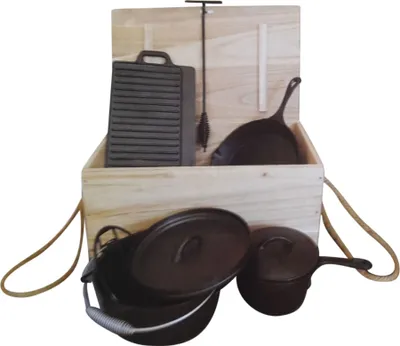 Image de Westerholt 2273 Set de cuisson et de gril en fonte pour l'utilisation sur feu ouvert