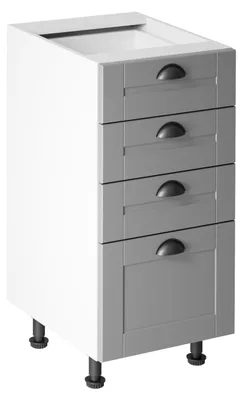 Image de Meuble bas LUMEA - largeur 40 cm, gris/blanc