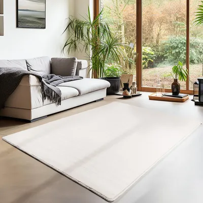 Immagine prodotto di Carpetsale24 Tappeto Lavabile a Pelo Corto Antiscivolo Monocolore Morbido e Confortevole in Stile Moderno, Dimensioni: 120x170 cm