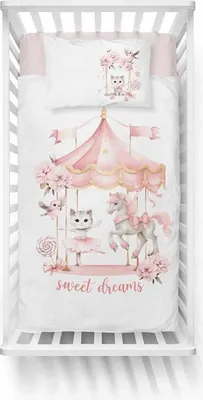Immagine prodotto di Biancheria da letto, biancheria da letto per bambini, cotone 100x135 5510a Ballerina-Gattino