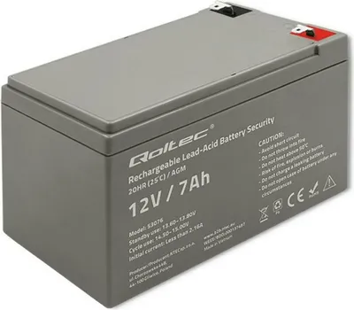 Produktbild von Qoltec 53076 AGM-Batterie | 12V | 7Ah | Sicherheit