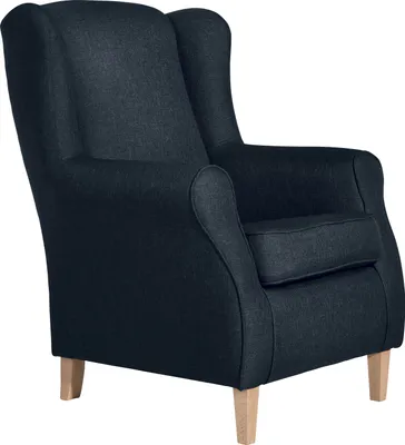 Produktbild von Max Winzer Ohrenbackensessel Lorris - Flachgewebe blau - Maße: 77 x 86 x 103 cm