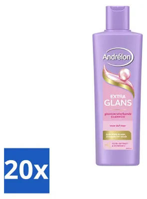 Obrázok produktu pre 20 kusov šampónu Andrélon Extra Glans – 250 ml – výhodný balík – 20 kusov