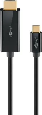 Obrázok produktu pre 30x Goobay 75698 Kábel USB-C™-HDMI™ 4K @ 60 Hz, 3 m, čierny, 3 m - konektor USB-C™ > konektor HDMI™ (typ A)