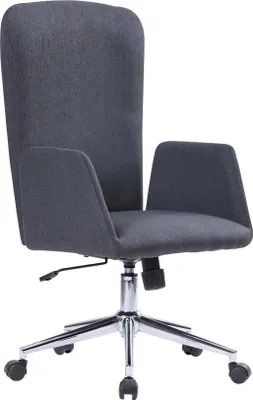 Produktbild von Bürostuhl Launceston, Präsidentensessel mit Armlehnen, Ergonomischer Chefbürostuhl, 55x56h98/105 cm, Grau