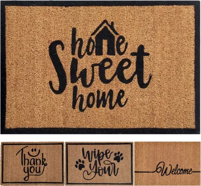 Produktbild von Soma Kokosmatte 60 x 40 cm Fußmatte Türvorleger Fußabtreter Schmutzfangmatte Haustür Home Sweet home