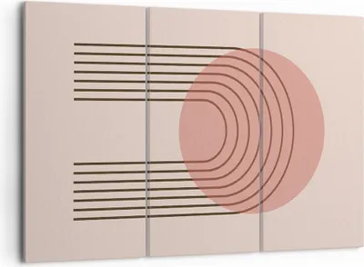 Produktbild von Bild auf Leinwand - Leinwandbild - 3 Teile - Abstraktion Minimalismus Kreide - 105x70cm - Wand Bild - Wanddeko - Wandbilder - Leinwanddruck - Bilder - Wanddekoration - Leinwand bilder - CE105x70-4446