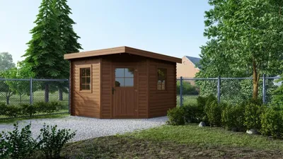 Immagine prodotto di Casetta da giardino in legno - 8m2 - 3x3m - impregnata - 28mm - colore: marrone