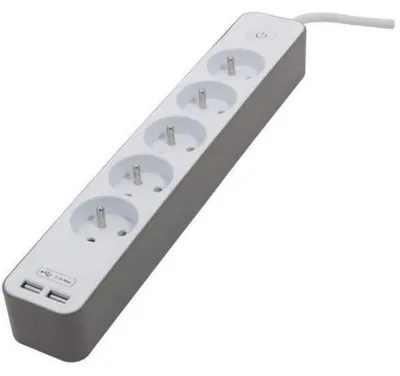 Obrázok produktu pre Prelungitor Chacon 49710, 5 cien, USB, 3500W, 230V, 1,5m