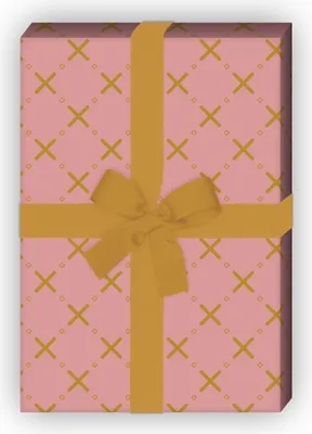 Produktbild von Elegantes grafisches Geschenkpapier mit dezentem Dekor, lachs - G8269, 32 x 48cm
