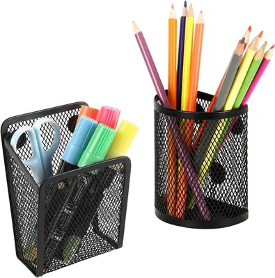Immagine prodotto di Portapenne magnetico, in metallo nero, organizer per bambini, salvaspazio