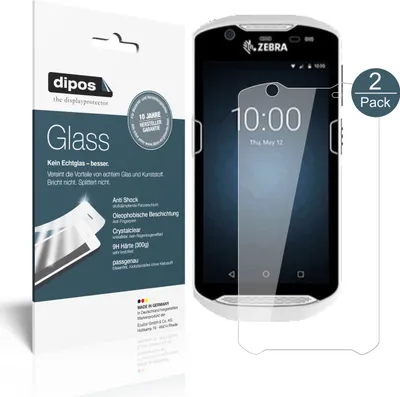 Produktbild von 2x Schutzfolie für Zebra TC56 - Anti-Shock 9H Folie dipos Glass Displayfolie