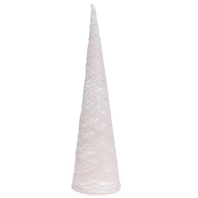 Obrázok produktu pre H&S Decoration Vianočný stromček kužeľ biely 40 Led 80 cm Vianočná dekorácia