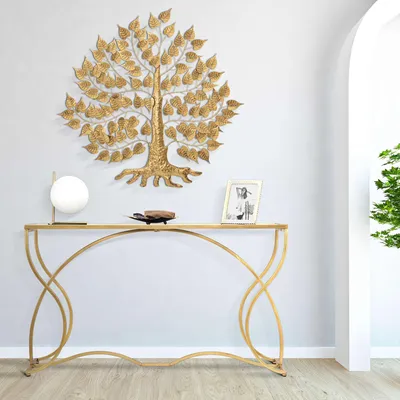 Image de Otepaa - Console, 130x40x75h cm or fumé, un étagère