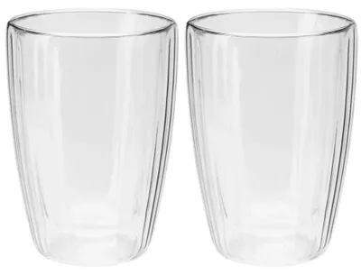 Image de Verres thermiques pour café et thé - Double paroi - En verre - 350 ml - Lot de 2