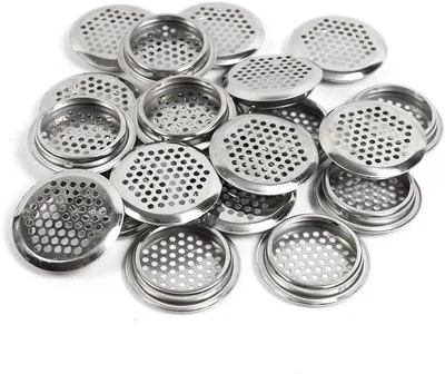 Lüftungsdeckel 65 mm rund Edelstahl silber 20 Stück