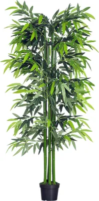 Produktbild von Outsunny Künstliche Pflanze, 180 cm Kunstpflanze, Künstlicher Bambusbaum, Grün