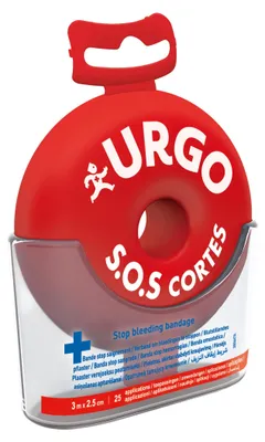 Image de Urgo Sos Cuts pansement hémostatique 3 m x 2,5 cm