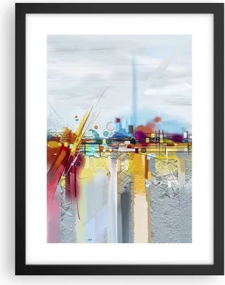 Produktbild von Gerahmtes Poster - Schwarzer Rahmen - Abstraktion modern - 30x40 cm - Wand Bild - Wanddeko - Wandbilder - Kunstposter - Wandposter - Bilderrahmen - Bilder - Kunstdruck - Wandbild - P2BPA30x40-4028