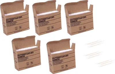 Produktbild von Set mit 1000 Bambusstäbchen (7,5 cm lang) in Kartons