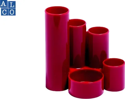 Produktbild von Alco Schreibtischbutler 5 Fächer Kunststoff rot