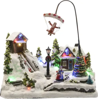 Produktbild von Lumineo LED Weihnachtsdorf Polyresin 31 x 30 cm warmweiß bunt