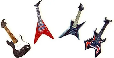 Produktbild von Akustikgitarre Tischkonfetti, Motiv: Gitarre/Rock, 8 Streuelemente