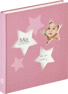 Produktbild von Walther Estrella rosa    28x30,5 50 weiße Seiten Babyalbum UK133R