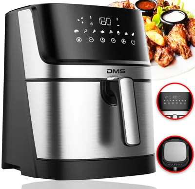 Produktbild von DMS 6L Heißluftfritteuse Fritteuse Heißluft Ofen Friteuse Digitale Edelstahl XXL
