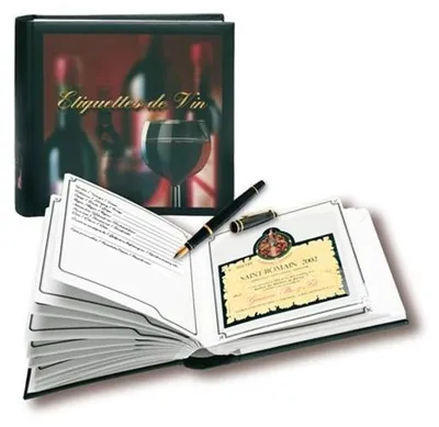 Produktbild von Weinetiketten-Album 7595, 180x165x55mm, 60 Seiten, 30 Selbstklebe-Folien, Register